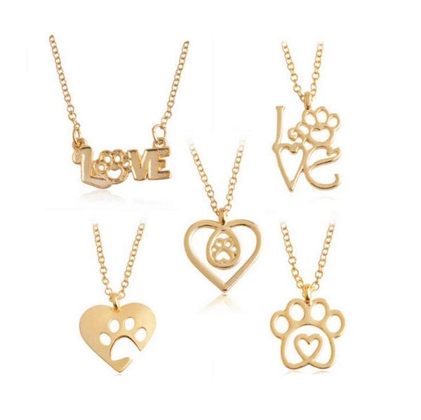 

explosive new creative dog claw series necklace fashion jewelry wfn438 (with chain) mix order 20 pieces a lot, Silver