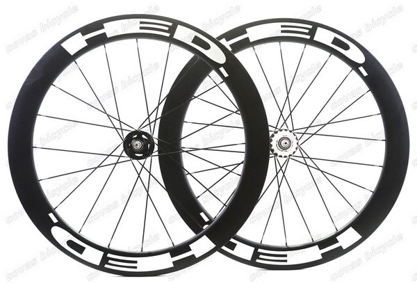 

700c bicycle wheels track 60mm clincher wheels carbon track wheel fixed gear single speed wheelset with hub novatec 165/166