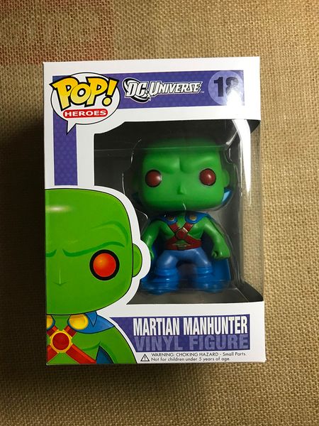 Limited edtion 16cm rare funko pop martian manhunter funko game bobble head 18 pop doll board game with new original box