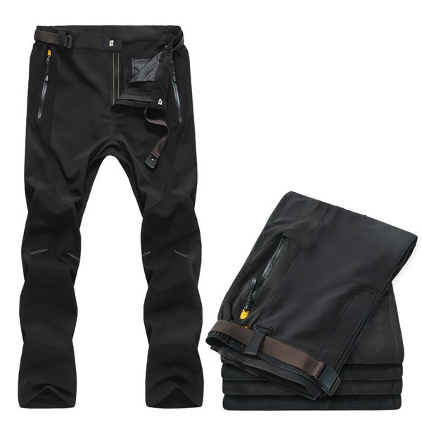 

summer thin breathable quick dry pants men,outdoor sports waterproof trousers,hiking camping climbing fishing pants, Black;green