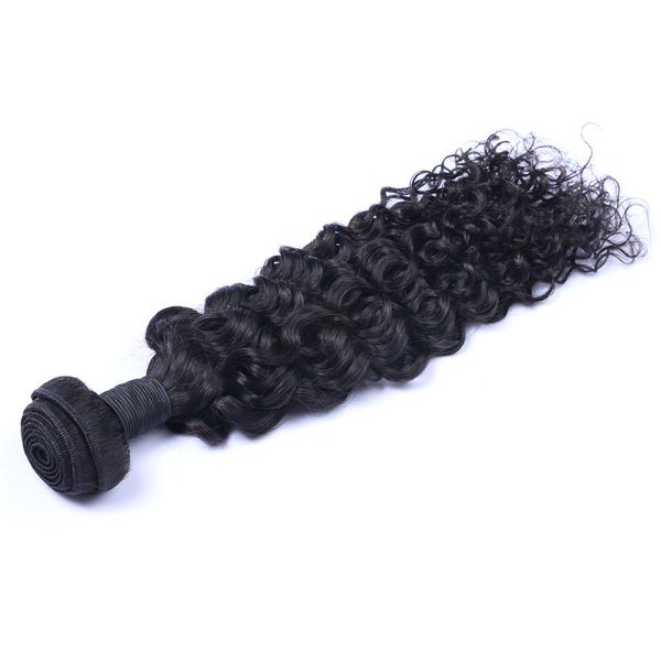 Cabelo humano virgem da Malásia Jerry encaracolado não processado Remy cabelo tece tramas duplas 100 g/pacote 1 pacote/lote pode ser tingido descolorido