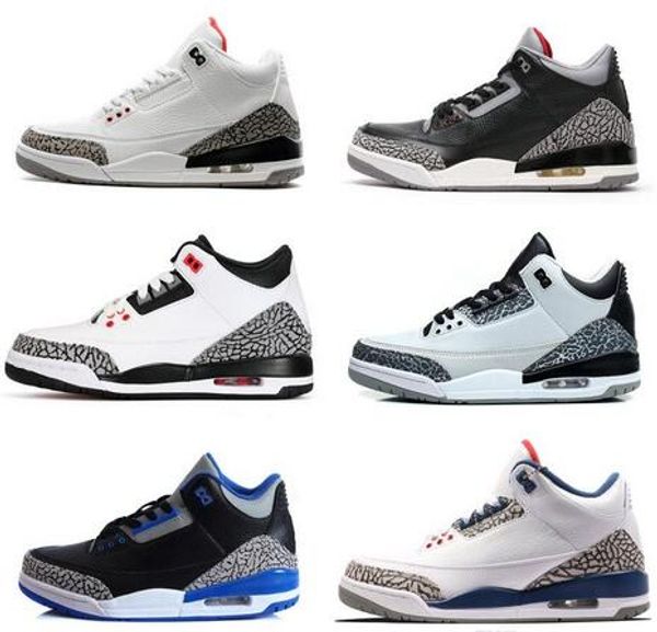 

Newest black white cement 3 Basketball Shoes Sports Grateful Katrina Sport Man Sneakers 3s III Mens sports Shoes