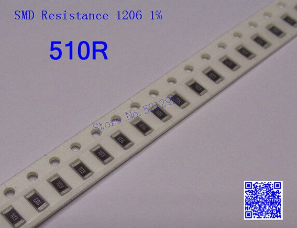 

wholesale- 1206 smd resistor 510 ohm 510r 1% 1/4w chip resistor 500pcs/lot