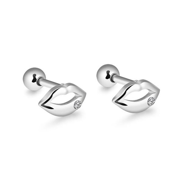 

women men stud earrings boy/girl fashion jewelry white black gold color 316l stainless steel hge341, Golden