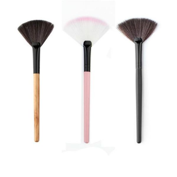 Wholesale New Hot Selling High quality Makeup Fan Blush Face Powder Foundation Cosmetic Brush Free Shipping