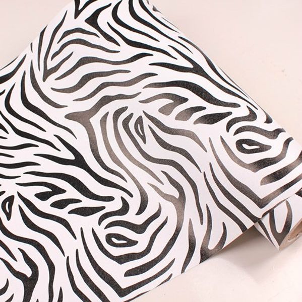 

wholesale-10m*45cm kids pvc wallpaper real child bedroom wall stickers self-adhesive cartoon furniture sticky notes zebra print home decor