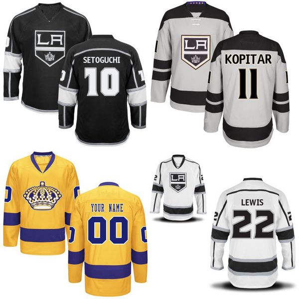 

Los Angeles Kings Jersey 11 Anze Kopitar 22 Trevor Lewis 73 Tyler Toffoli 77 Jeff Carter Men's Custom Hockey Jerseys Any Name Number