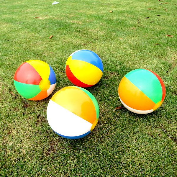 

лето 23 см надувной пляжный мяч радуга многоцветный открытый водные виды спорта воздушный шар воды игрушки партия подарок для детей c152q