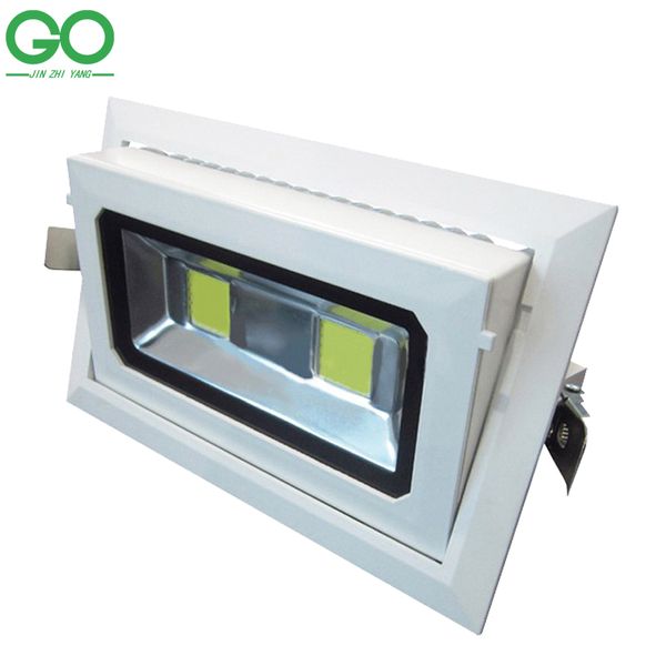

Led downlight 50w cob rectangular rece ed ceiling down light 130 140lm w rotatable adju table downlight indoor lighting