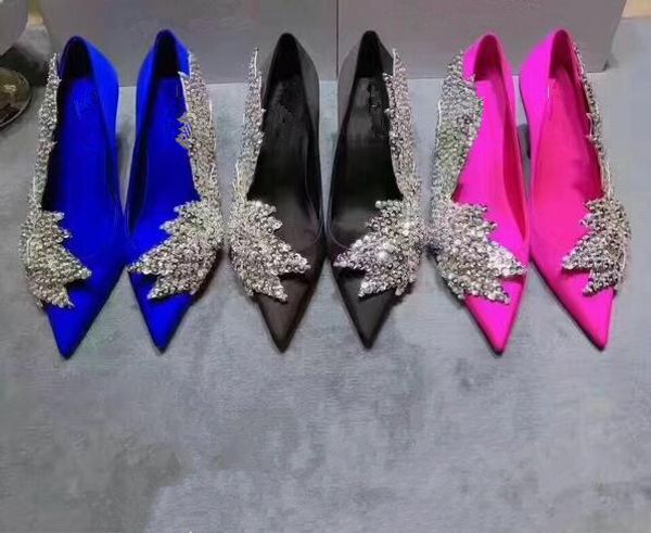

2017 a fashion show runway beautiful peacock presented to you is not the same visual esthetics, genuine leatherhigh-heeled shoes, Black