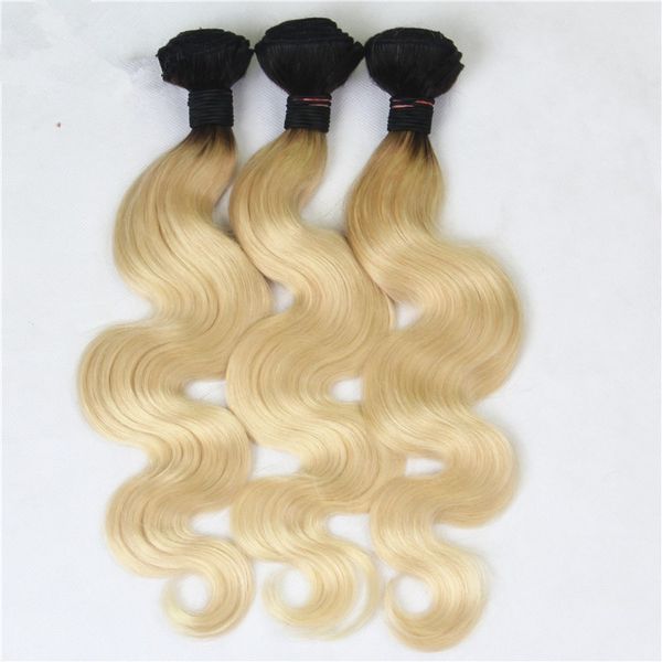 2019 8a Grade Ombre 1b 613 Dark Roots Blonde Russian Hair Body