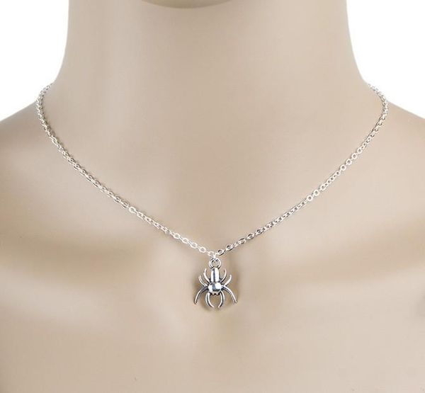

cute womens necklaces spider gold antique silver tone womens necklaces jewelry gifts for her gothic womens spider necklaces, Golden;silver