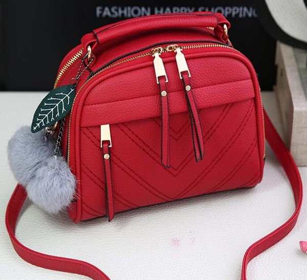 

Ladies bag Korean version Portable Handbag Crossbody Bags solid color