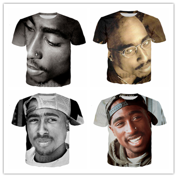 

новейшая мода мужчины / женщины пресловутый 2pac тупак летний стиль смешно унисекс 3d печати повседневная футболка s - - - 5xl aa612, White;black