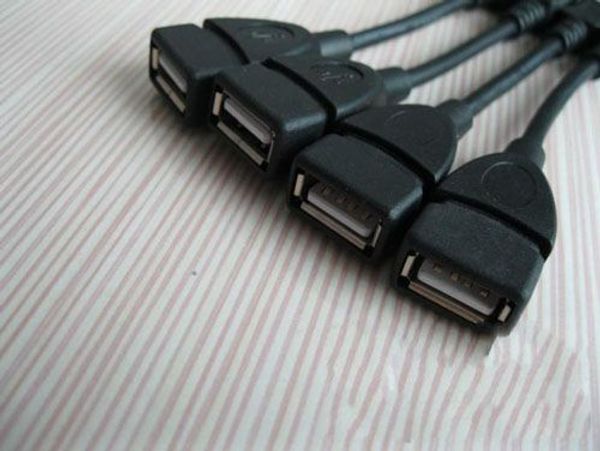 

11cm micro usb to mini usb host otg cable for dac portable digital amplifier tablet pc mobile phone mp4 mp5 500pcs/lot