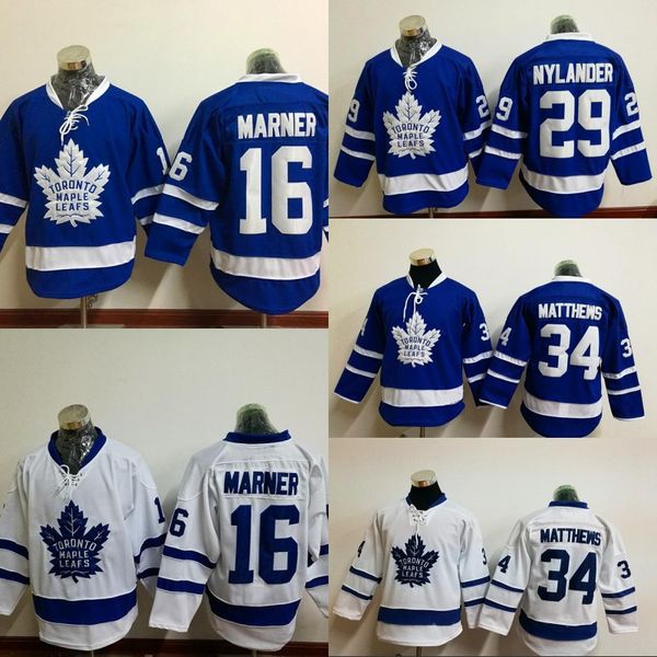 

Youth Kids 91 John Tavares 34 Auston Matthews Jersey Toronto Maple Leafs 16 Mitchell Marner 29 William Nylander Hockey Jerseys