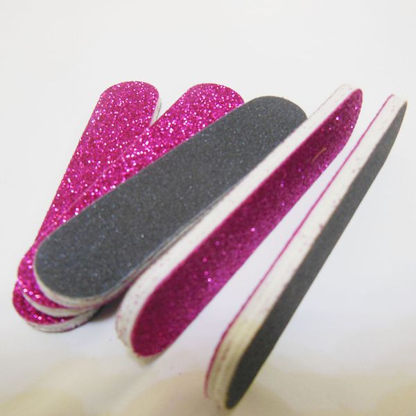 

wholesale- 50 pcs random colour glitter nail file eva emery board personal nail file manicure tool nail art tool ing