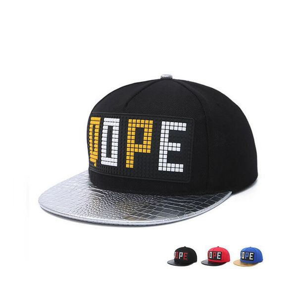 

autumn new rubber leather standard qope alphabet hip hop hat men casual shade flat along the hat female emb032, Blue;gray