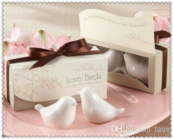 

ceramic wedding gifts favors for guests love birds salt and pepper shakers