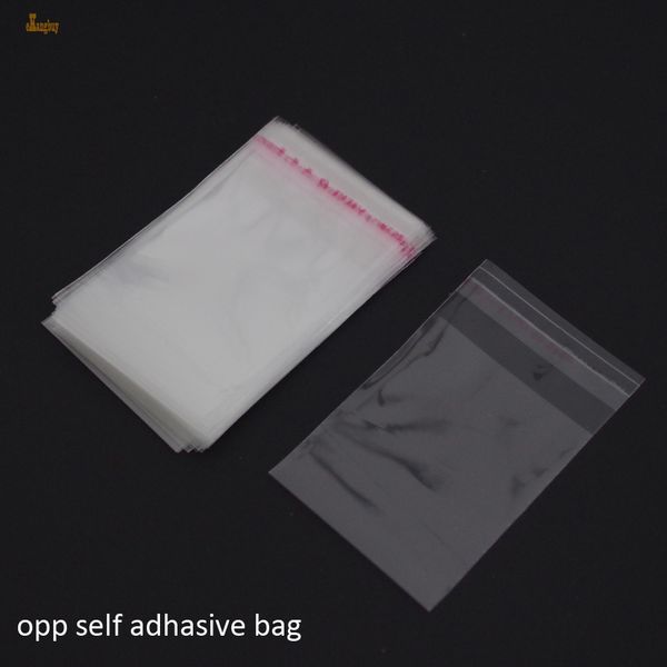 

real 1000pcs clear resealable bopp poly cellophane bag 5x9cm transparent opp self adhesive plastic packaging cosmetic packing bags