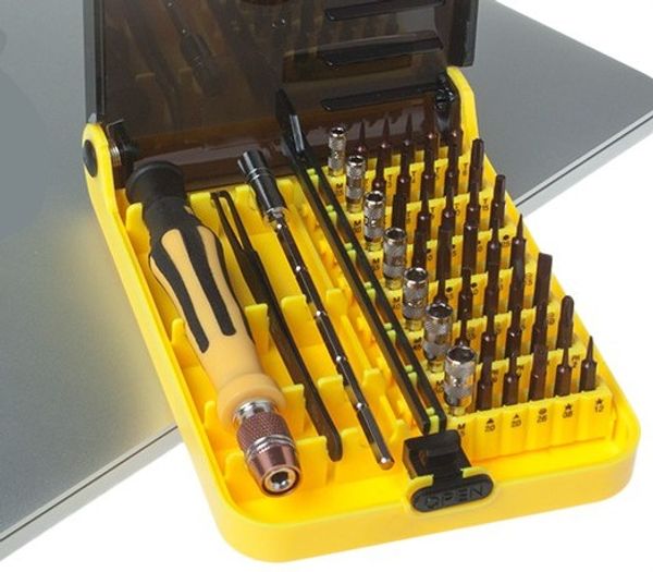 

45 in 1 precision screwdriver cell phone repair tool set kitchen garden s2 steel with tweezers t01002