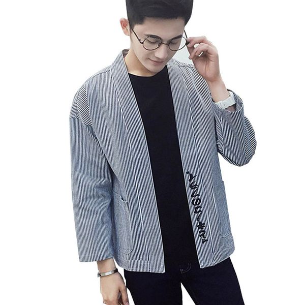 

men casual jacket japanese kimono style cardigan women men street fashion overcoat male hip-hop coat, Black;brown