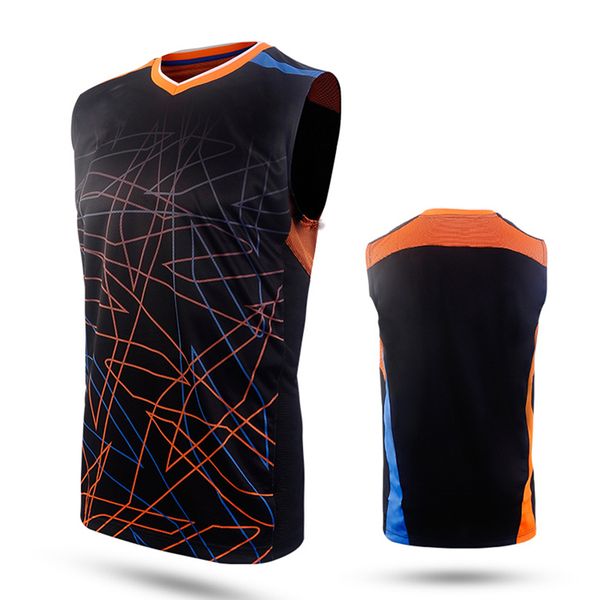 

new badminton clothes, sleeveless clothes, men's sleeveless sports clothes, tennis / volleyball dresses, breathable summer sweat clothe, White;black