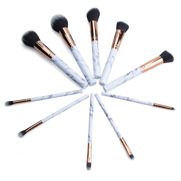 Marmor Make-up Pinsel 10 teile/satz Marmorierung Pro Lidschatten Pinsel Marmor Pinsel Multi funktion BB Creme Brusher Eyeline Kosmetische werkzeug drop schiff