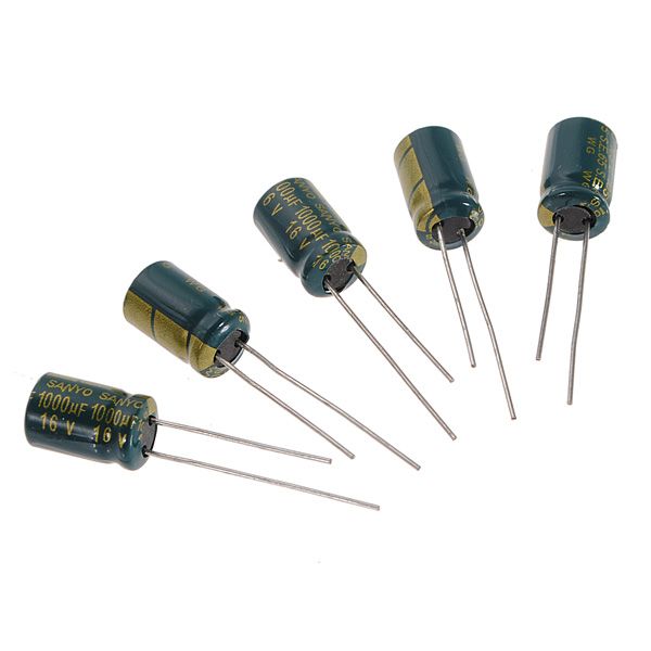 

wholesale-10pcs 1000uf 16v 105 degree radial electrolytic capacitor electrolytic capacitance set standard general purpose capacitors