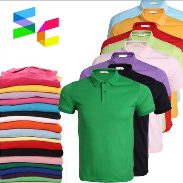 

polo men shirt 2020 new short sleeve cotton polo shirt lapel women cotton tee shirt cheap, White;black