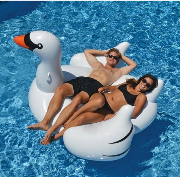 150 centímetros gigante flutuar Swan desporto verão água passeio flutuante tubos piscina Swan inflável flutua natação Anel Raft Piscina cisne gigante