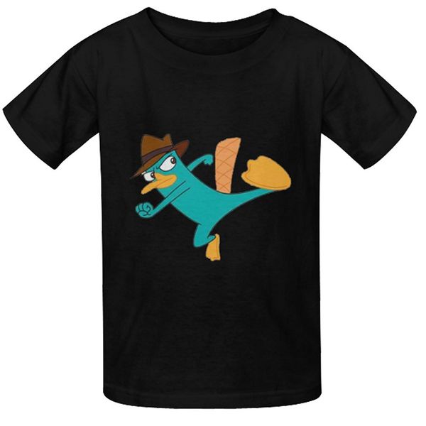 

2020 cotton short sleeve kid's boy girl p custom perry the platypus phineas and ferb t shirt, White;black