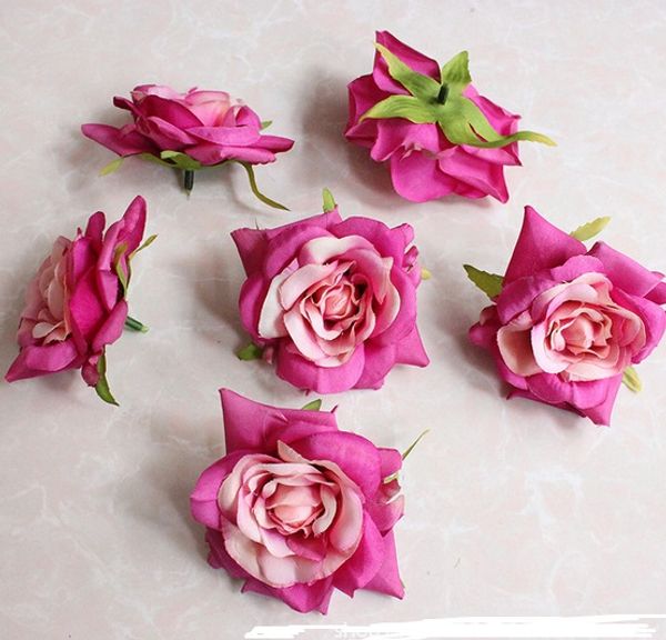 

silk flowers wholesale artificial silk rose heads bulk flowers 7cm for flower wall kissing balls wedding supplies (colorful petal