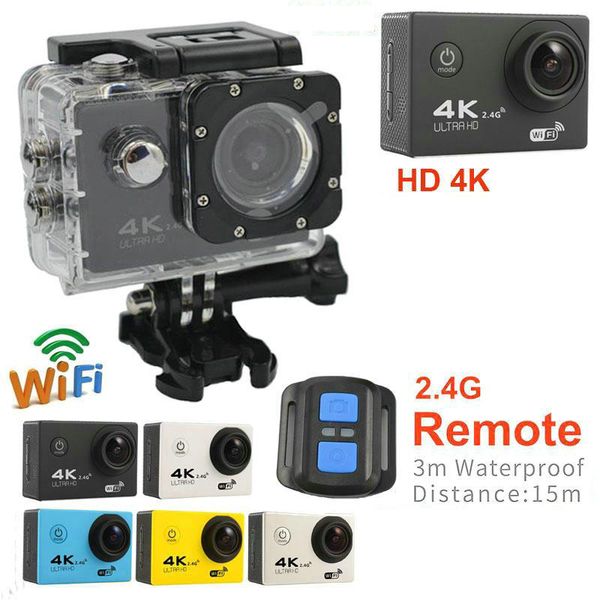 

пульт дистанционного управления действий камеры ultra hd 4k wifi спорт камеры 1080p 2.0 lcd 140d объектив шлем камеры go водонепроницаемый p