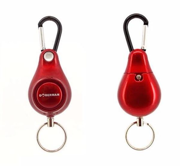 

мода горячая доберман безопасности самообороны питания мини брелок личная сигнализация pull-ring срабатывает аварийная сигнализация выживани, Silver