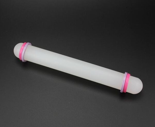 

white 23cm non-stick glide fondant rolling pin fondant cake dough roller decorating cake roller crafts baking cooking tool