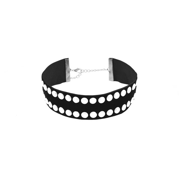 

idealway bohemian velvet leather chokers charms resin beads short necklaces women party jewelry, Golden;silver