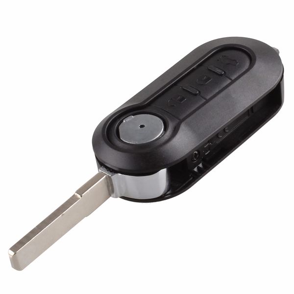 

guaranteed 100% 3 buttons uncut blade car flip folding remote case blank key shell cover for fiat 500 panda punto bravo ing
