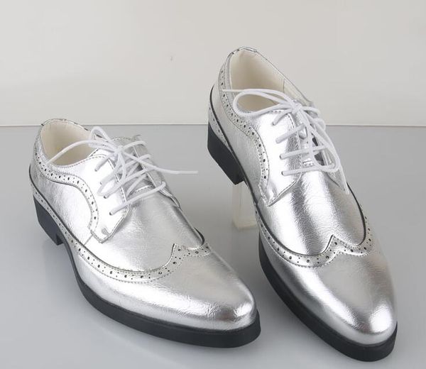 

Новая классика мужские золотые кожа шнурках мода досуга бизнес свадебные жених обувь дышащая обувь мужская платье черный горячая