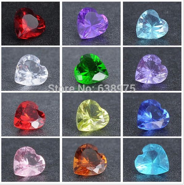 

wholesale-12 mix-color 120pcs 5mm heart birthstone floating charms for glass living locket, Bronze;silver