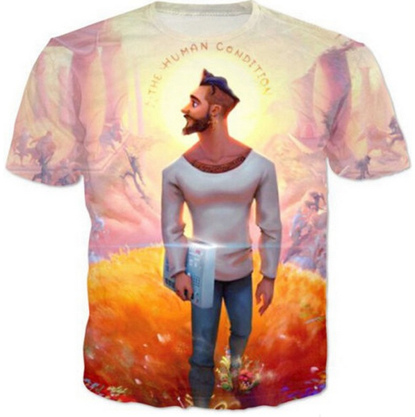 

new fashion womens/mens jon bellion short sleeves funny 3d print t-shirt summer casual clothes tees plus s-5xlkk13, White;black