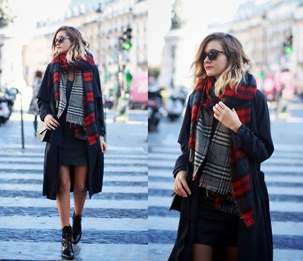 

wholesale- 2015 brand women's cashmere scarf plaid oversized double faced plaid multifunction thicken warm cape shawl gift, Blue;gray
