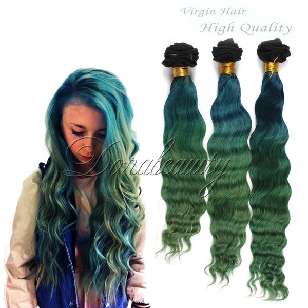 3 Tone Ombre Mermaid Color Hair Bundles Virgin Brazilian Human