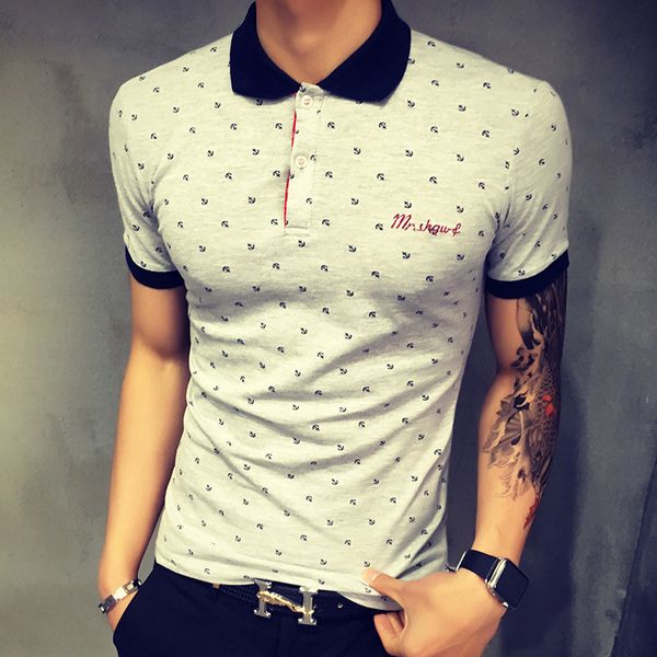 

us size s-xxl short-sleeved summer shipping floral shirt fashion slim fit men's 2017 shirt men new fukka, Black