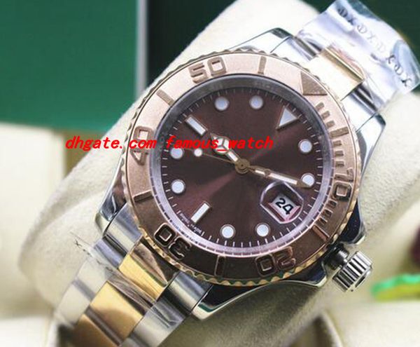 

luxury wristwatch mechanical 40mm unwron 116621 rose pink gold steel chocolate brown men watches quality, Slivery;brown