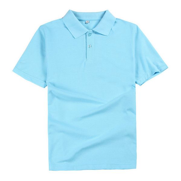 

vogue of new fund of 2017 pure color cotton custom polo men work clothes short sleeve lapel t-shirts wholesale high quality, White;black