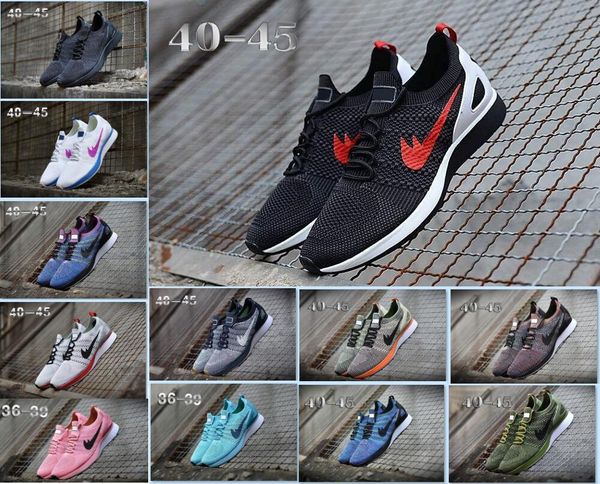 

air zoom mariah fly racer 2 women mens athletic all black red green running shoes weaving air zoom racer sneaker trainers size 36-45