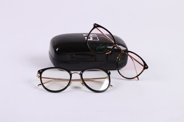 

2017 new linda farrow oculos 251 18k gold plating occhiali optical glasses women glasses de sol lunette de soleil, Black