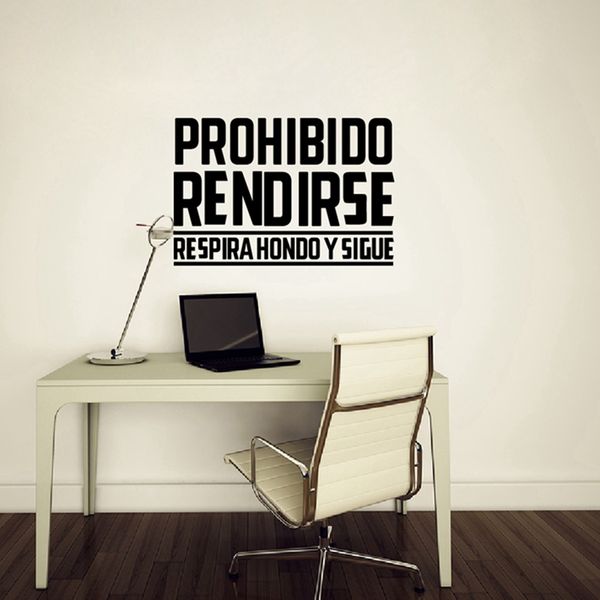 Spanish Office Vinyl Wall Stickers Inspirational Quotes Wall