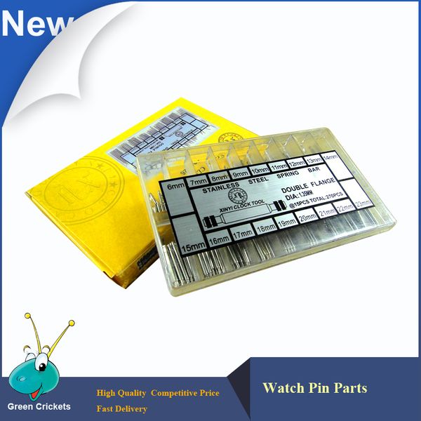 

wholesale- 270pcs 6~23mm assorted size stainless steel spring bar,watches for parts 1.35mm watch spring bar for watch repairers